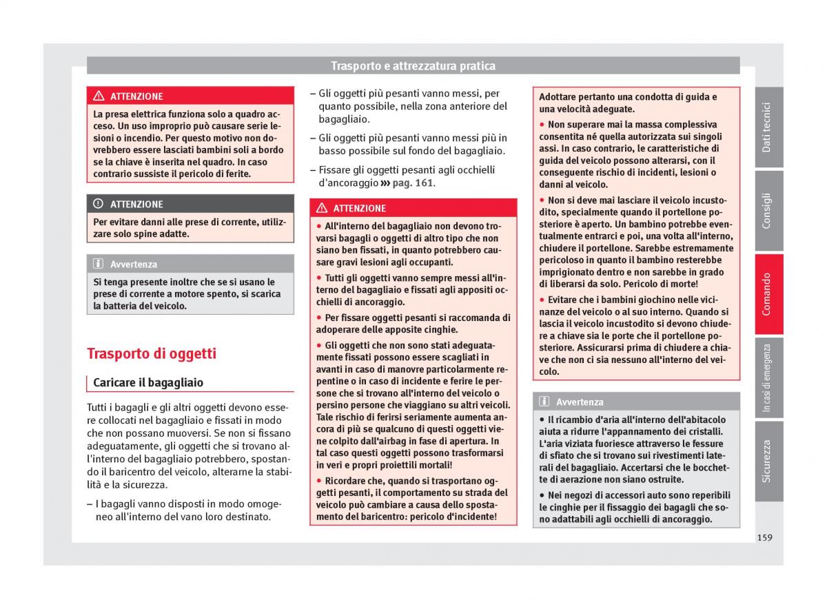 Seat Ateca manuale del proprietario / page 161