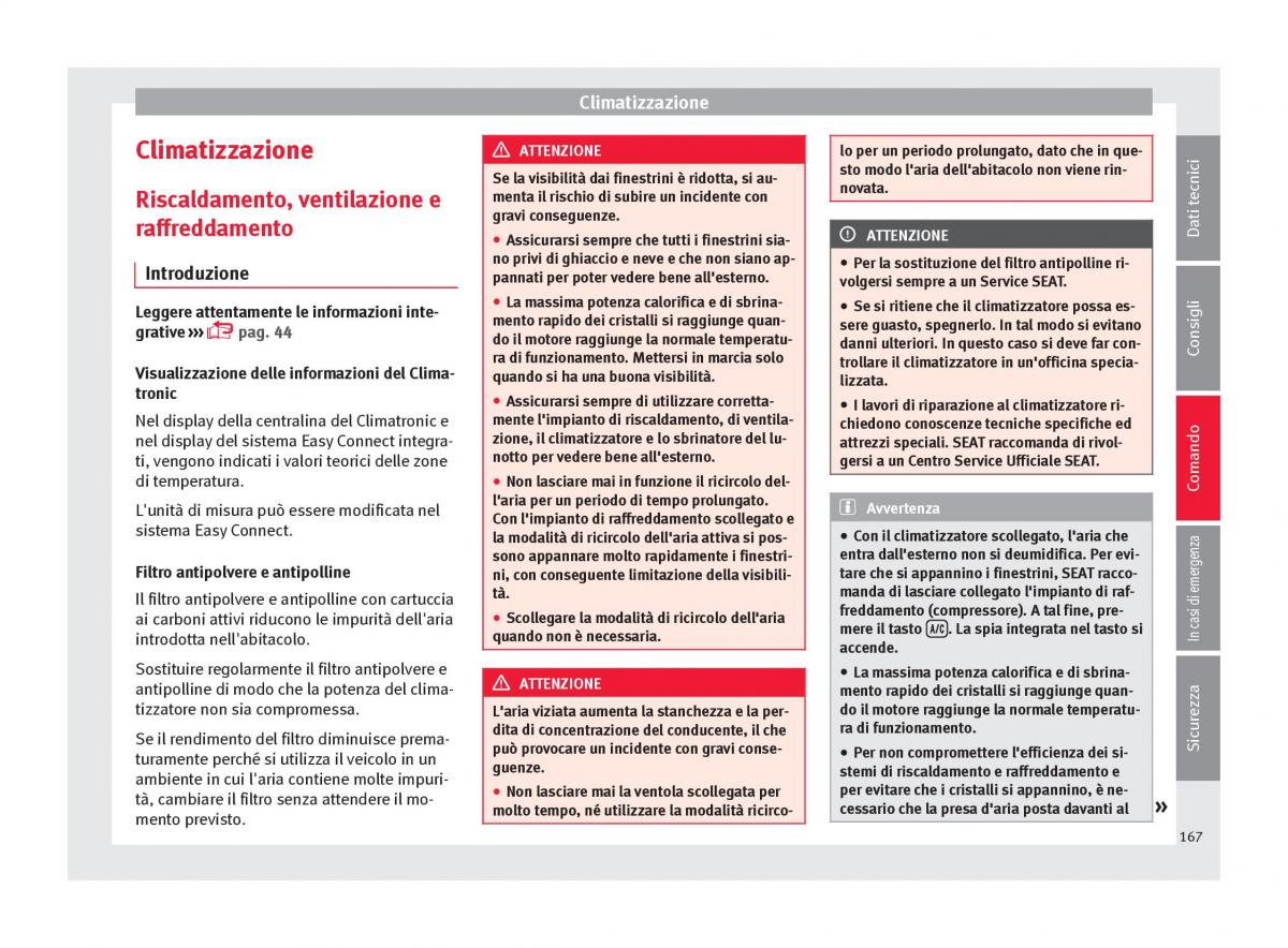 Seat Ateca manuale del proprietario / page 169