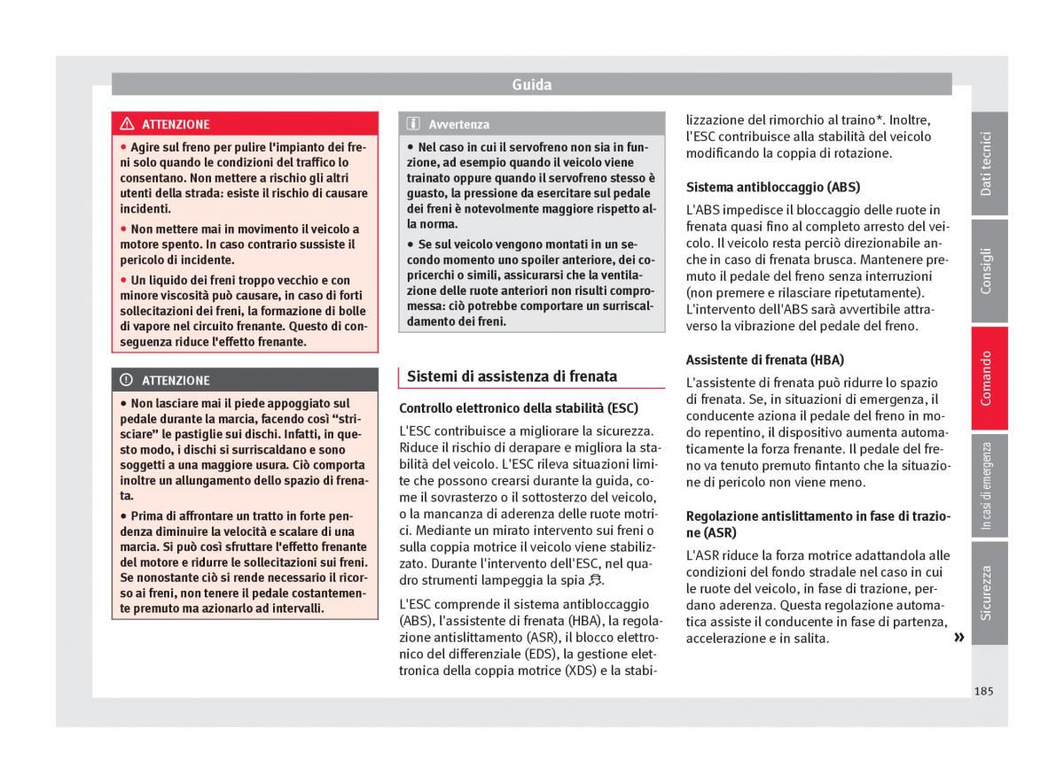 Seat Ateca manuale del proprietario / page 187