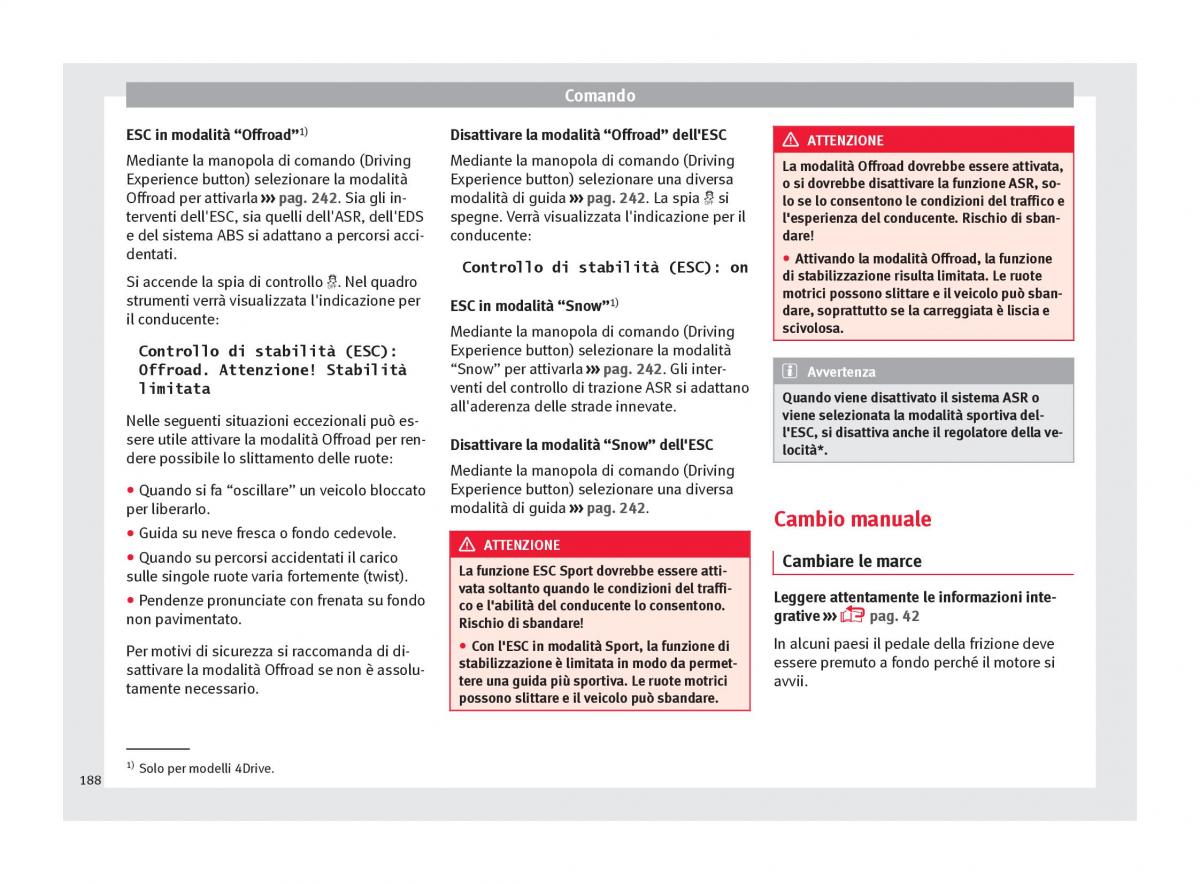 Seat Ateca manuale del proprietario / page 190