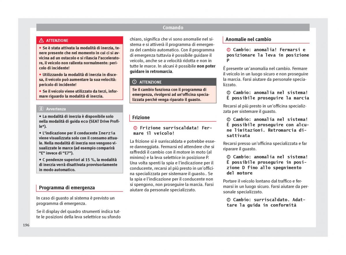 Seat Ateca manuale del proprietario / page 198