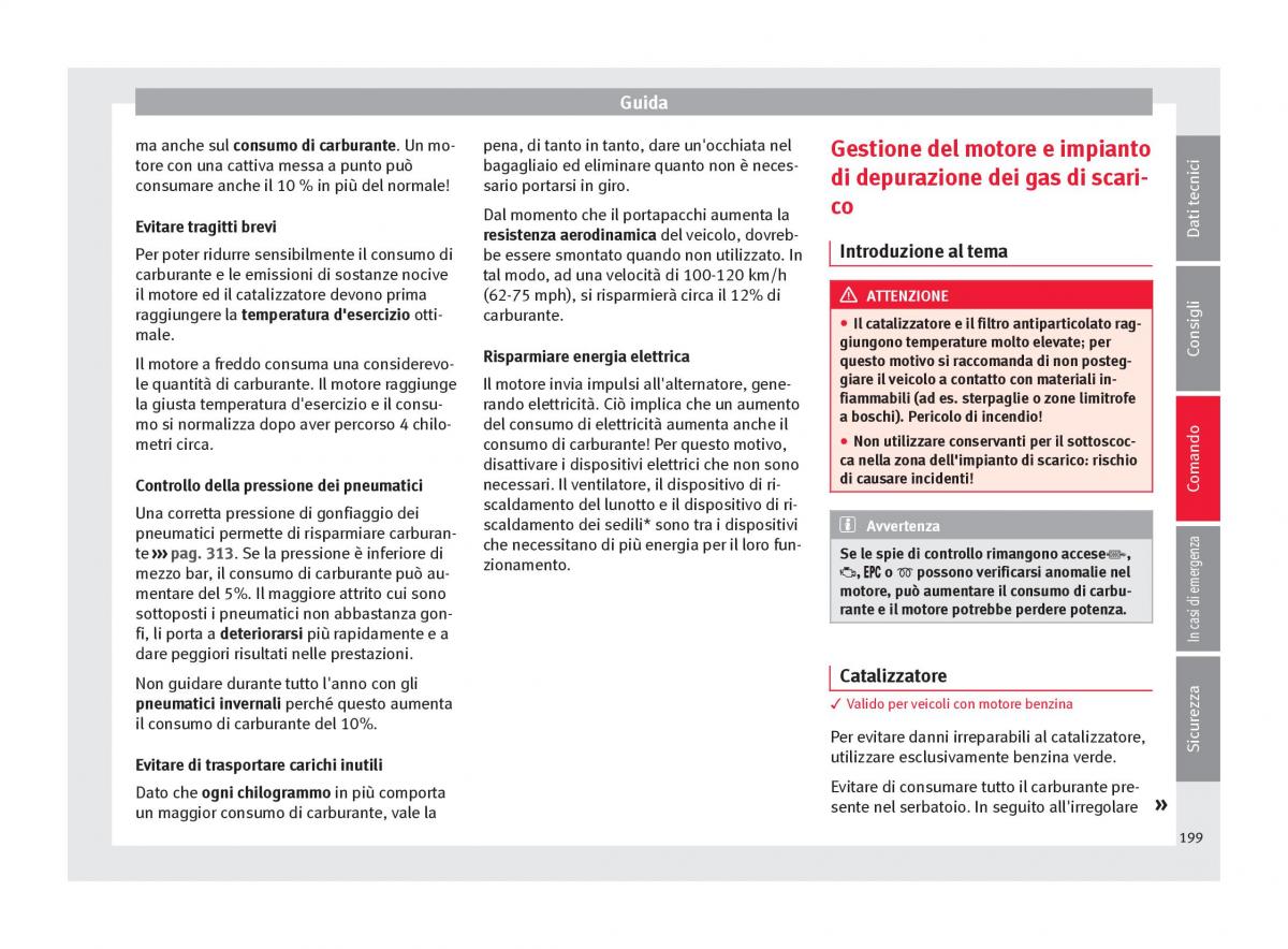 Seat Ateca manuale del proprietario / page 201