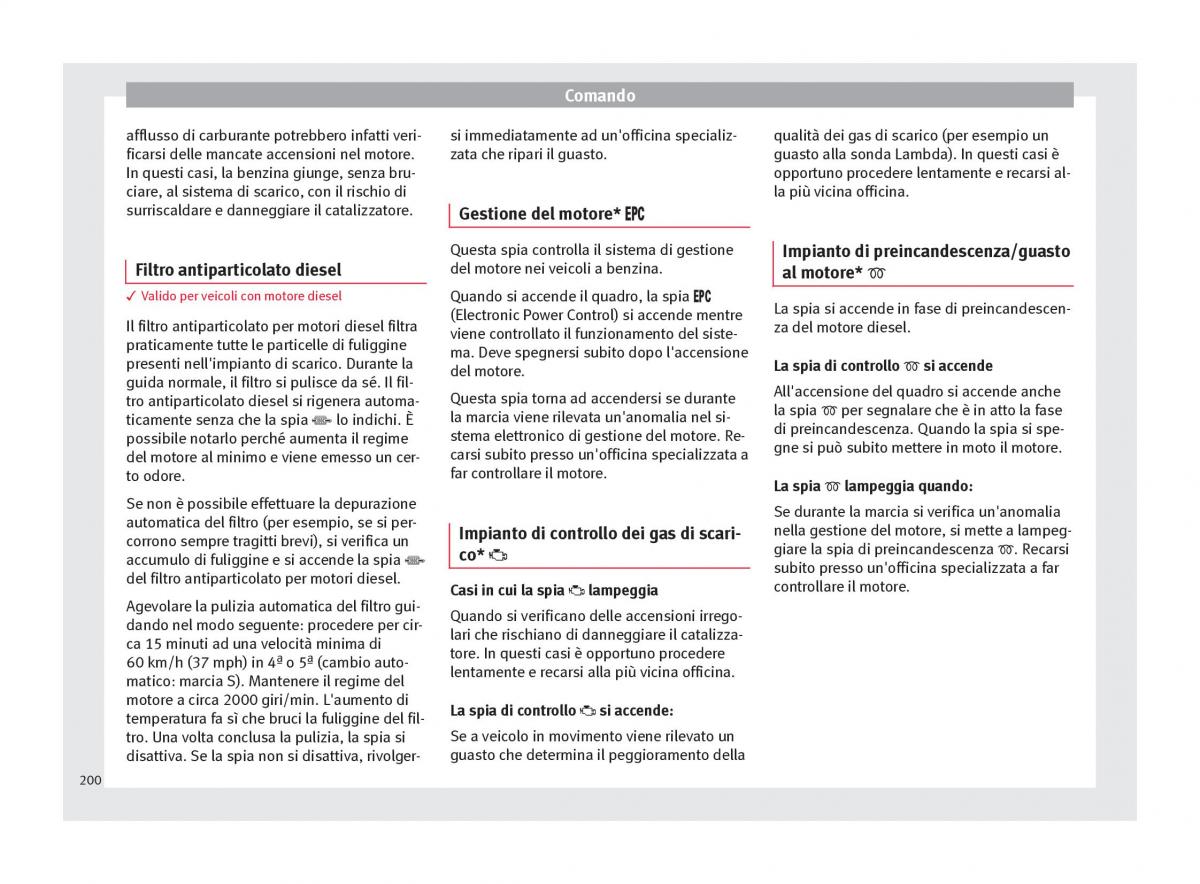 Seat Ateca manuale del proprietario / page 202