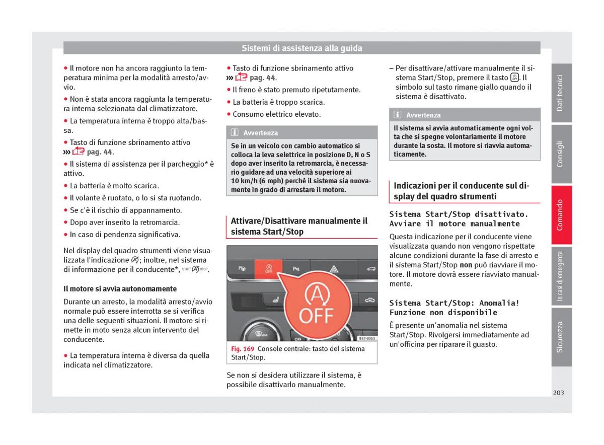 Seat Ateca manuale del proprietario / page 205