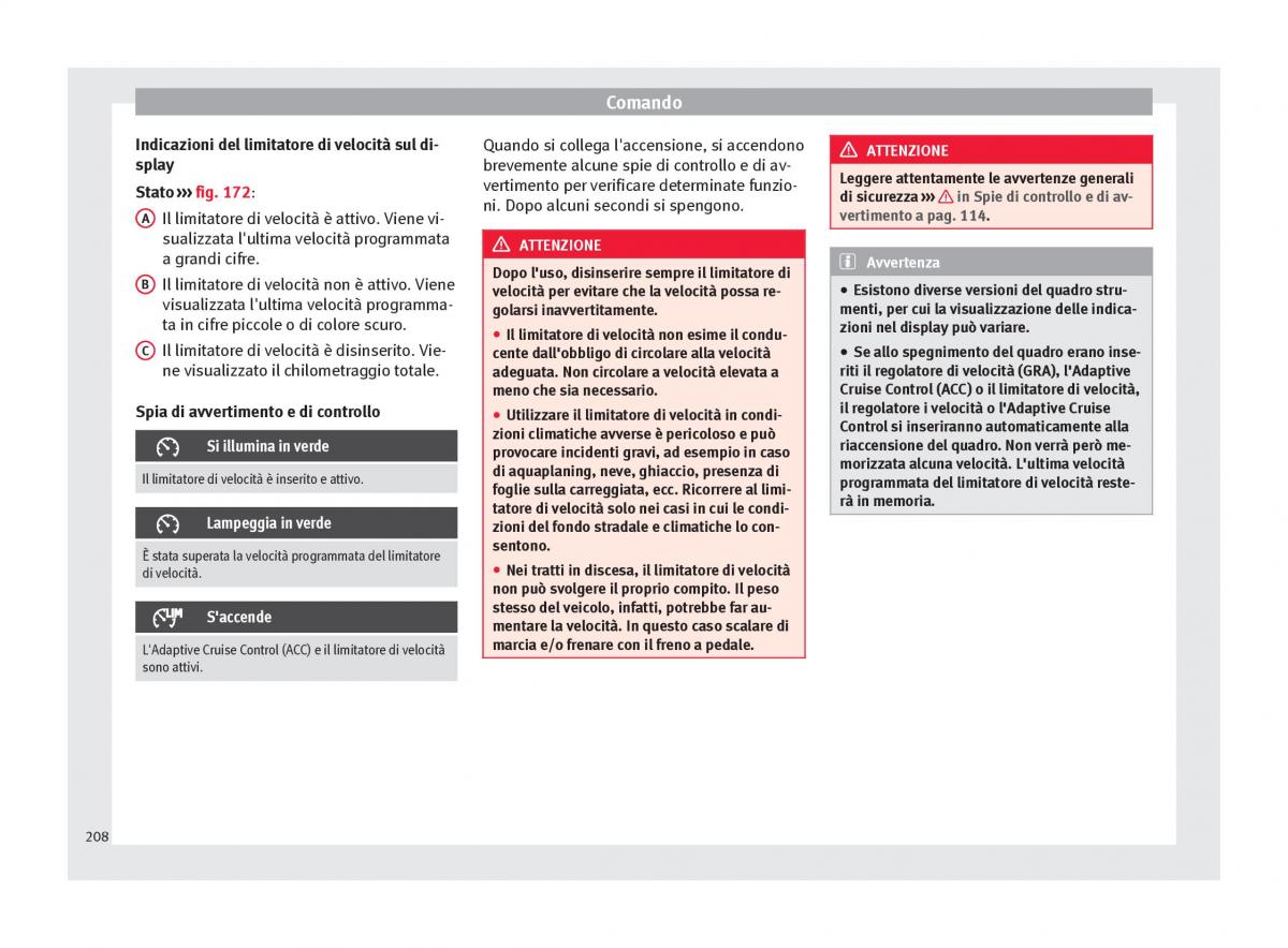 Seat Ateca manuale del proprietario / page 210