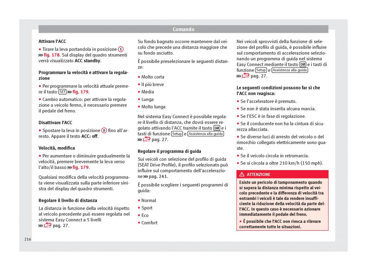 Seat Ateca manuale del proprietario / page 218