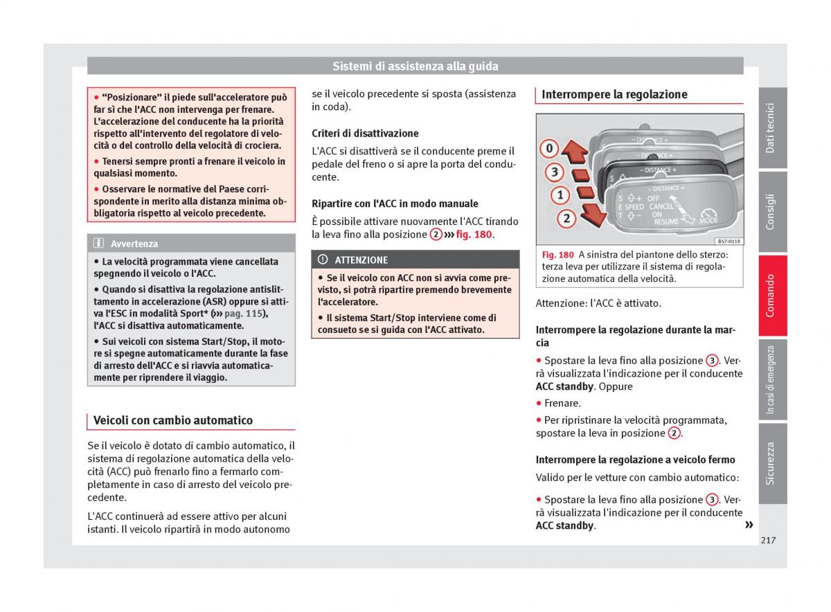 Seat Ateca manuale del proprietario / page 219