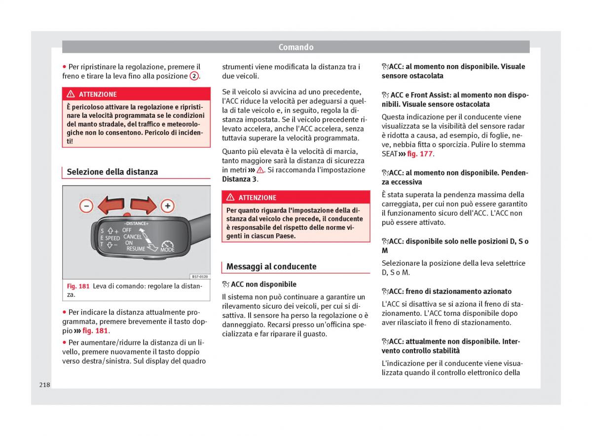 Seat Ateca manuale del proprietario / page 220