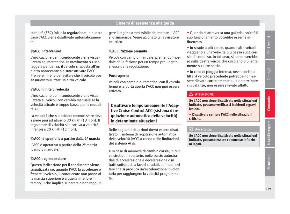 Seat Ateca manuale del proprietario / page 221