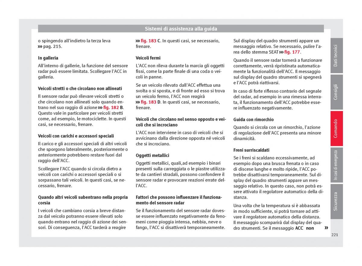 Seat Ateca manuale del proprietario / page 223