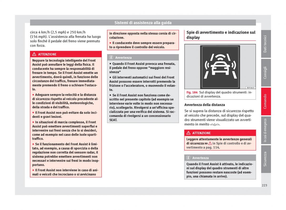 Seat Ateca manuale del proprietario / page 225