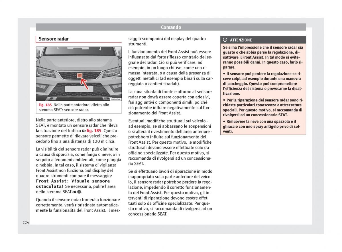 Seat Ateca manuale del proprietario / page 226