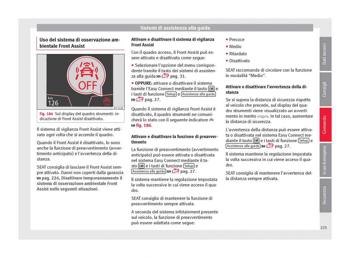 Seat Ateca manuale del proprietario / page 227