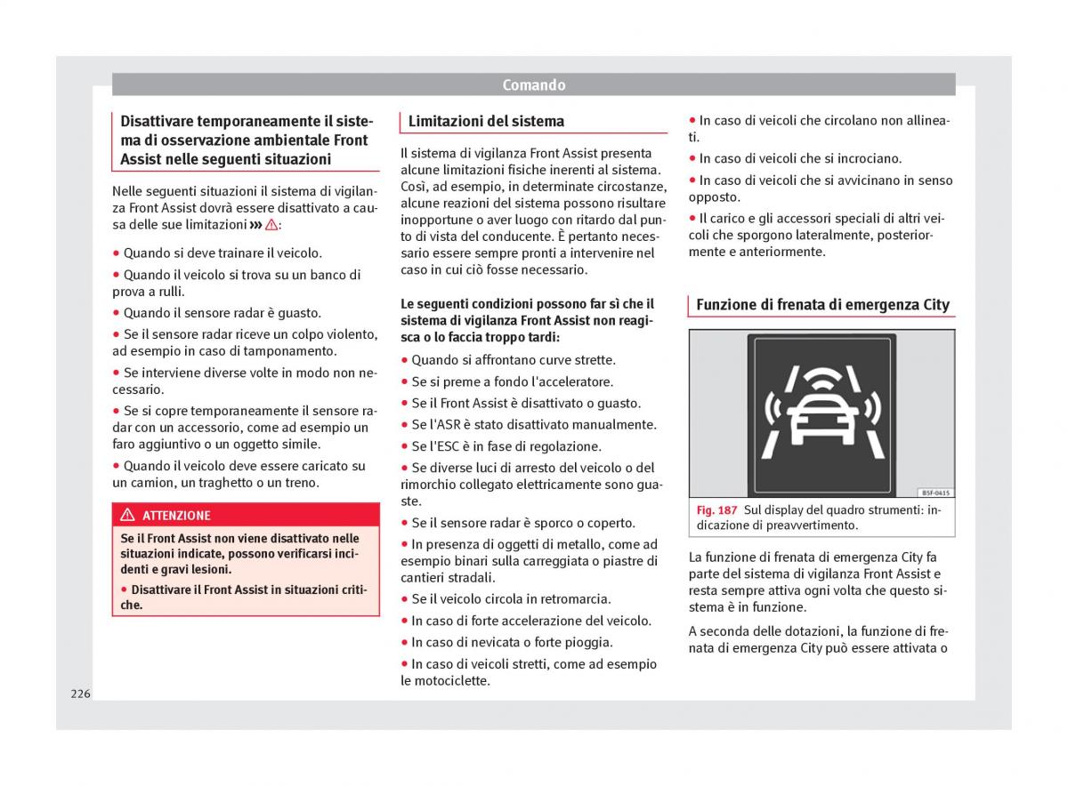 Seat Ateca manuale del proprietario / page 228