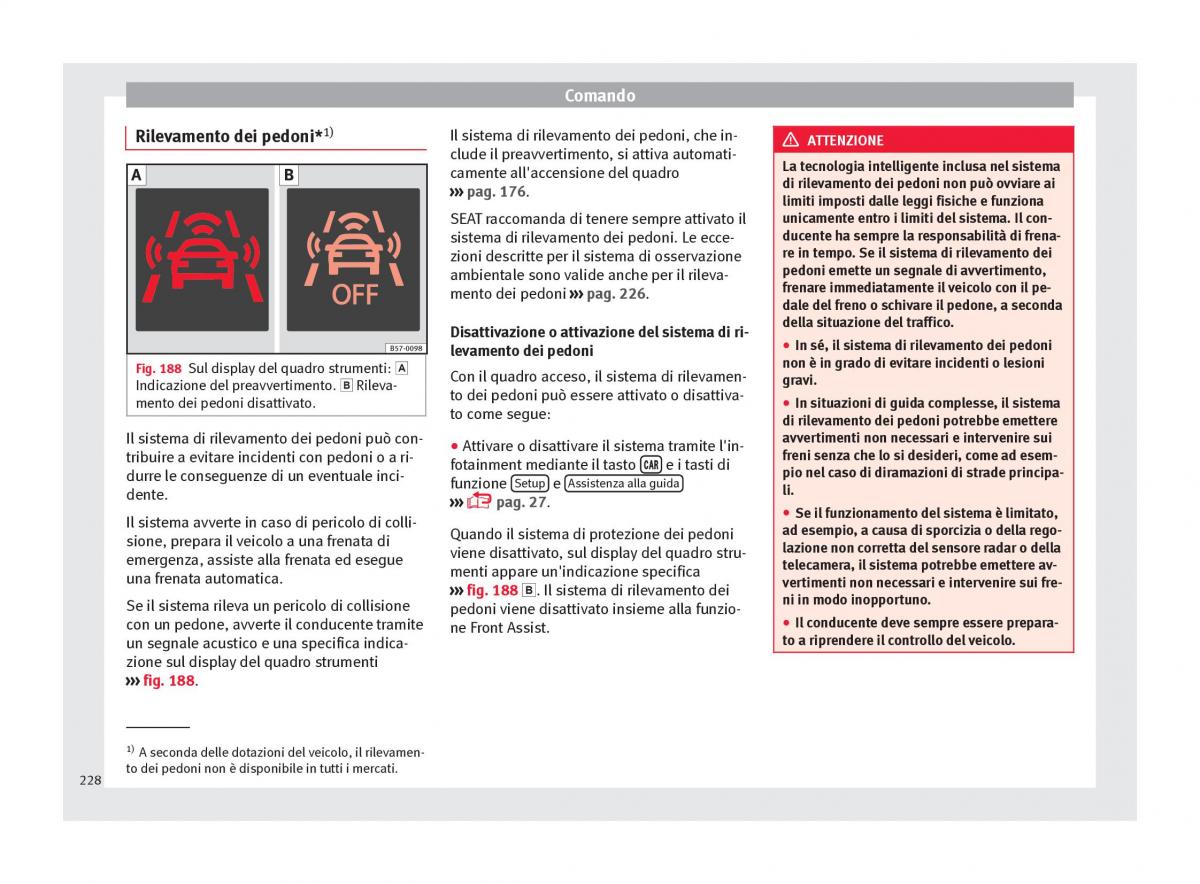 Seat Ateca manuale del proprietario / page 230