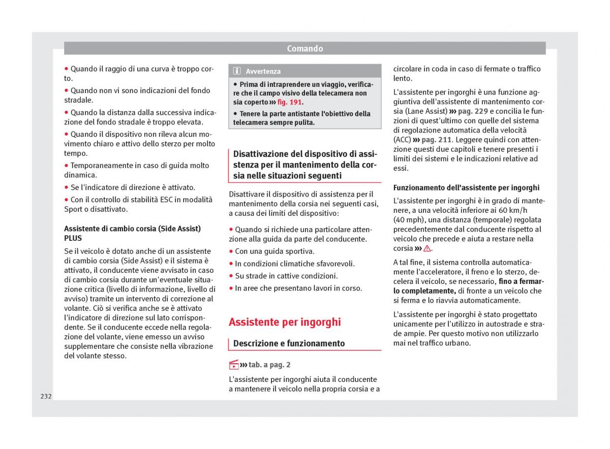 Seat Ateca manuale del proprietario / page 234