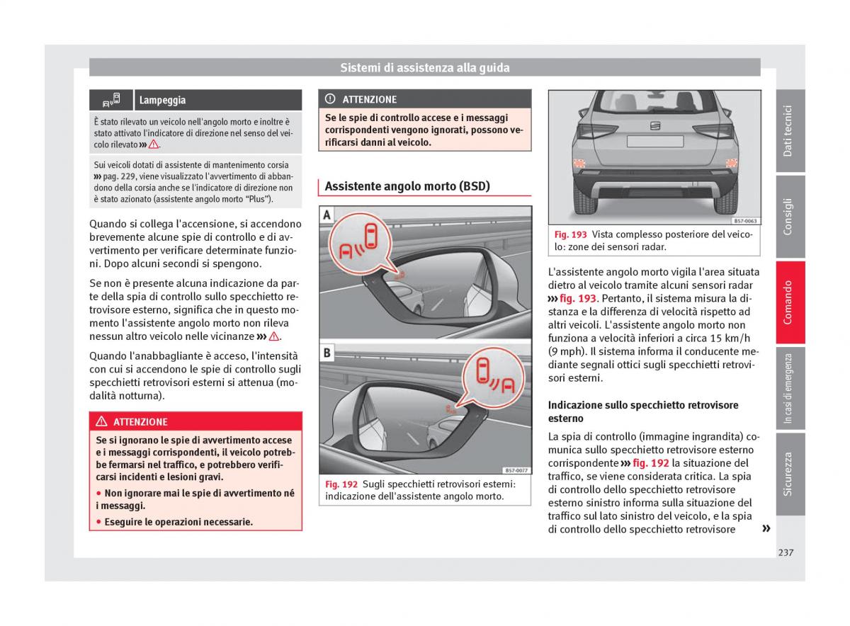 Seat Ateca manuale del proprietario / page 239