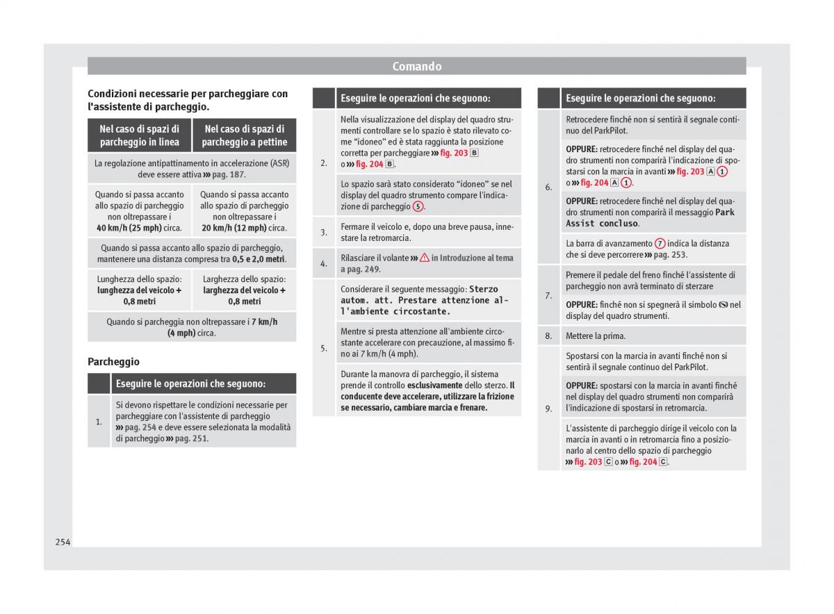 Seat Ateca manuale del proprietario / page 256