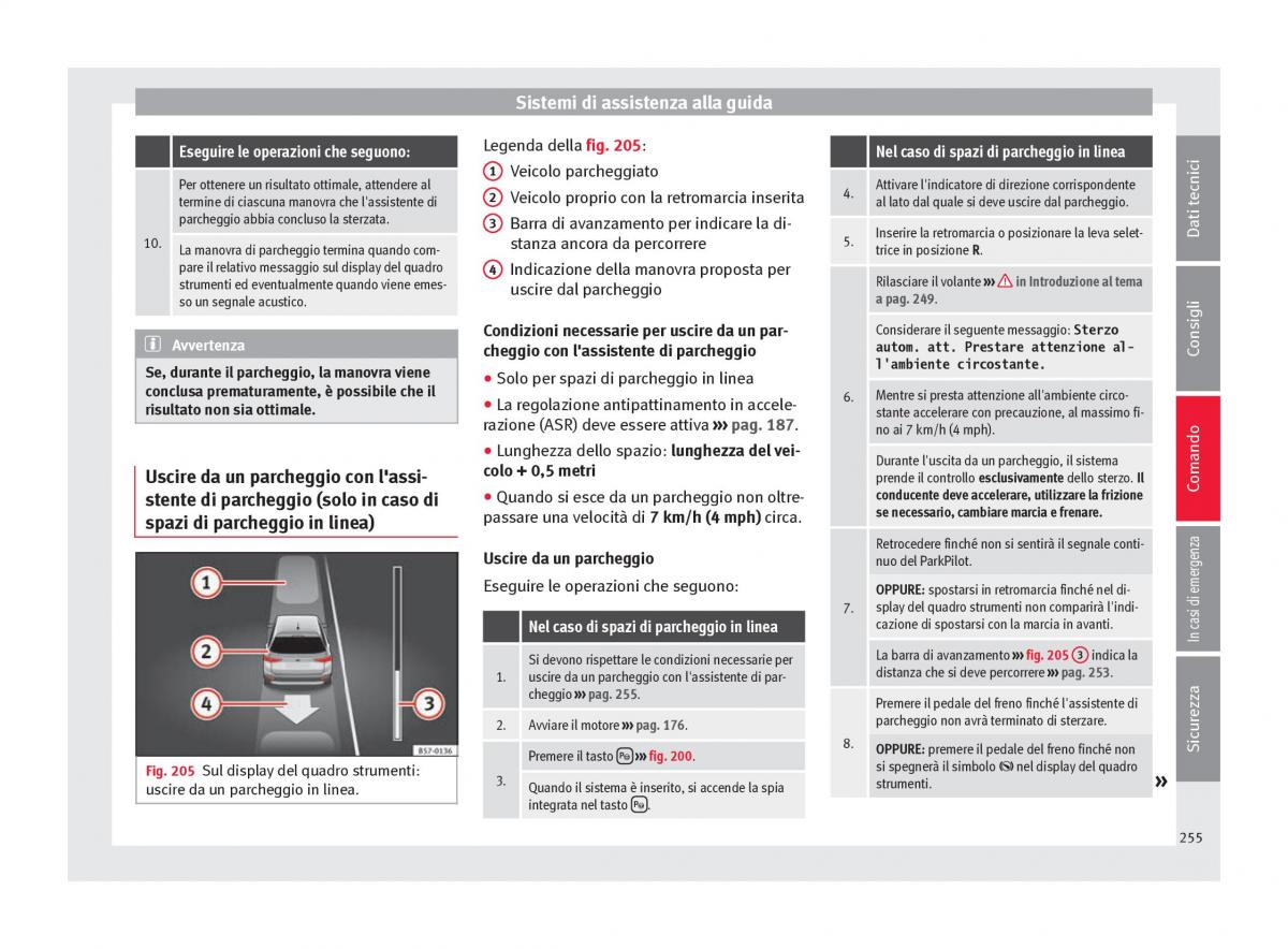 Seat Ateca manuale del proprietario / page 257