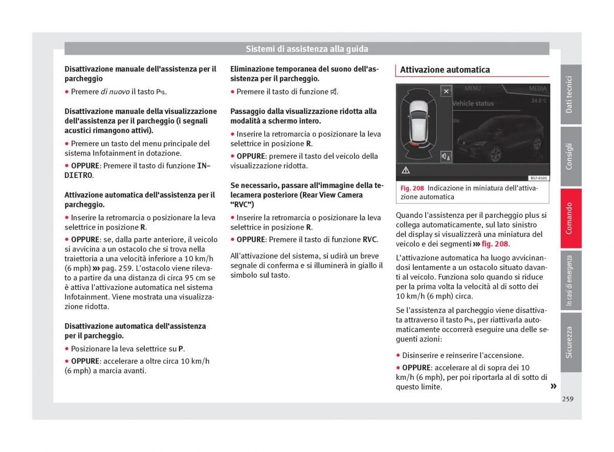 Seat Ateca manuale del proprietario / page 261