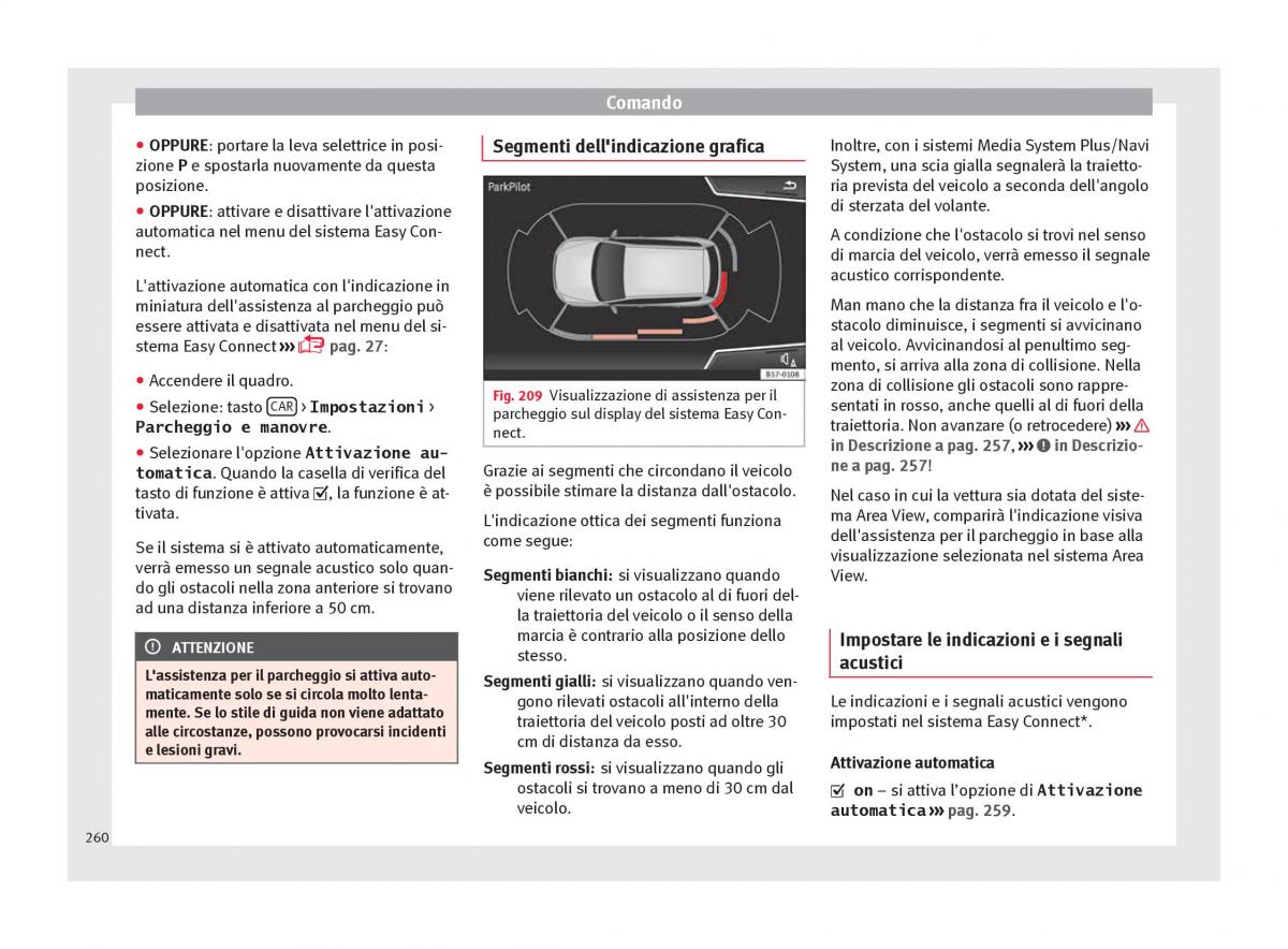 Seat Ateca manuale del proprietario / page 262