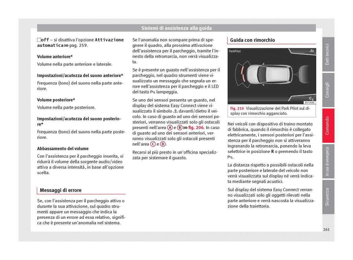 Seat Ateca manuale del proprietario / page 263