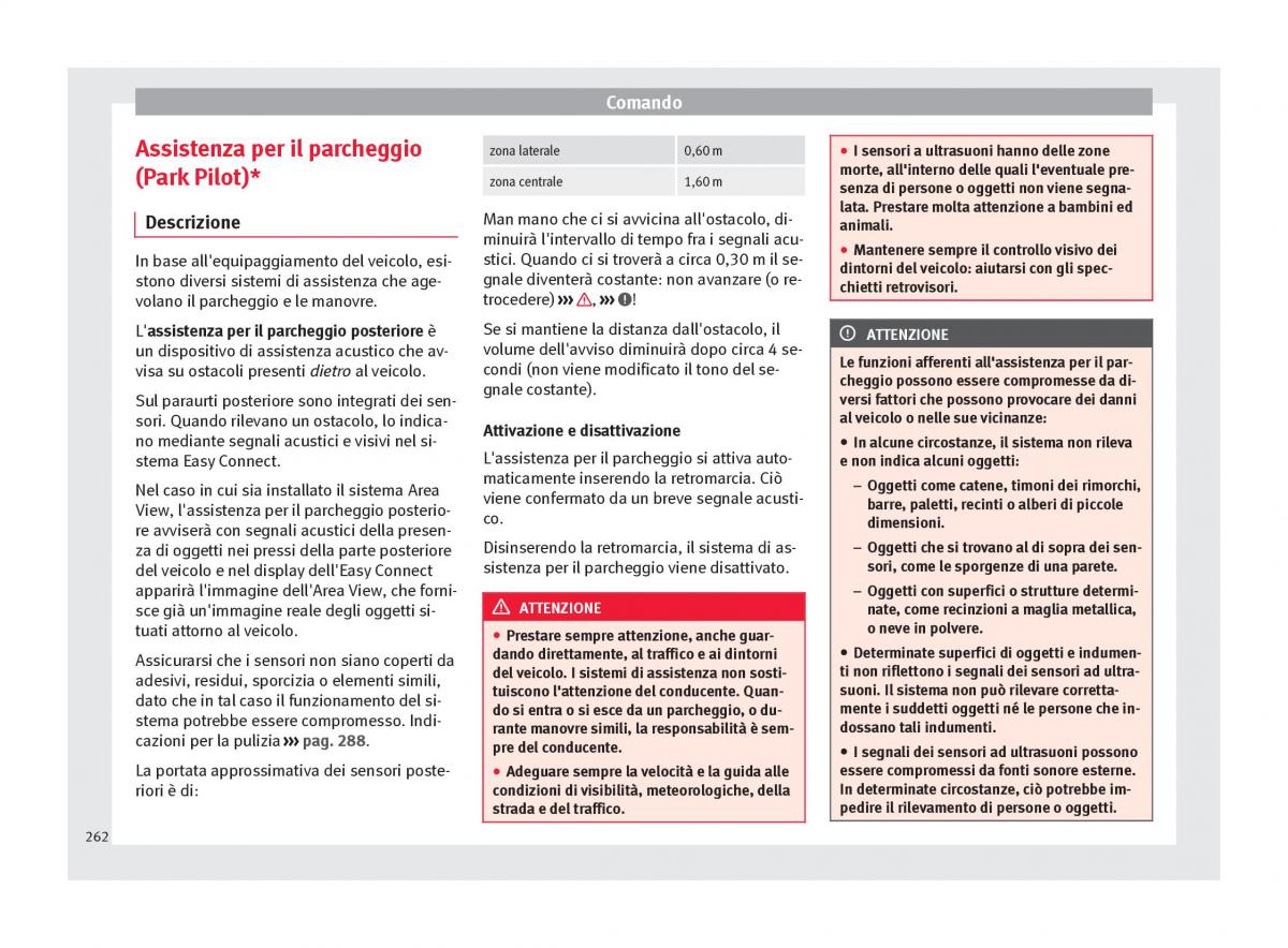 Seat Ateca manuale del proprietario / page 264