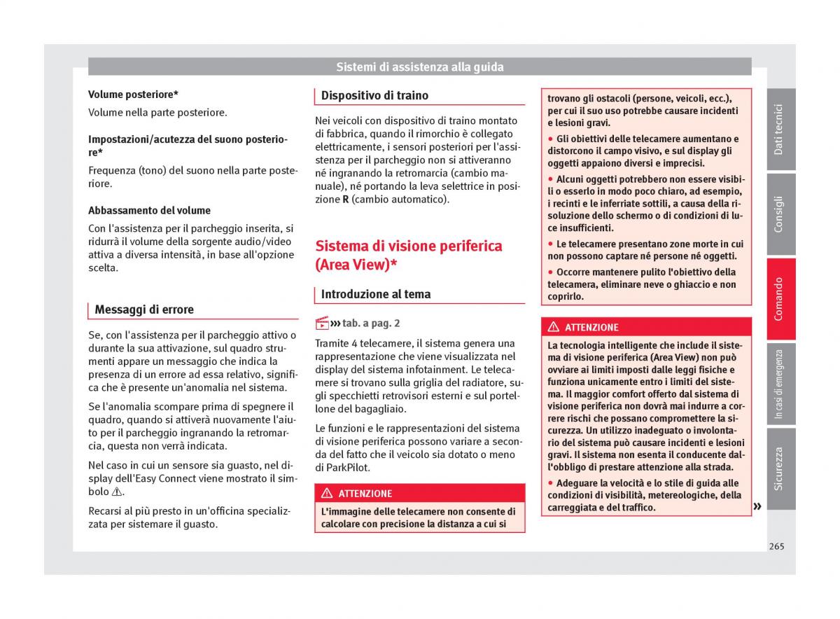 Seat Ateca manuale del proprietario / page 267