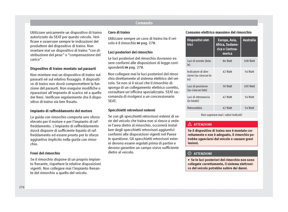 Seat Ateca manuale del proprietario / page 278