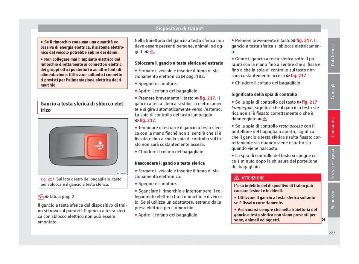 Seat Ateca manuale del proprietario / page 279