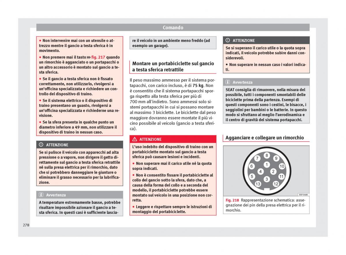 Seat Ateca manuale del proprietario / page 280