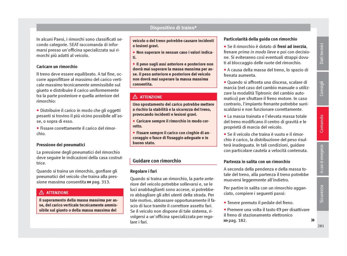 Seat Ateca manuale del proprietario / page 283