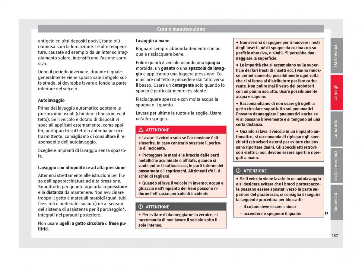 Seat Ateca manuale del proprietario / page 289