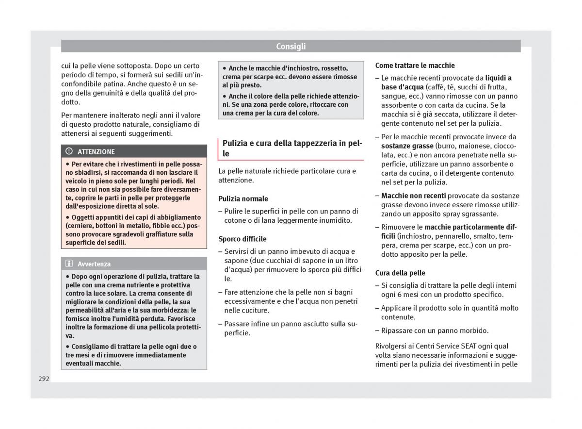 Seat Ateca manuale del proprietario / page 294