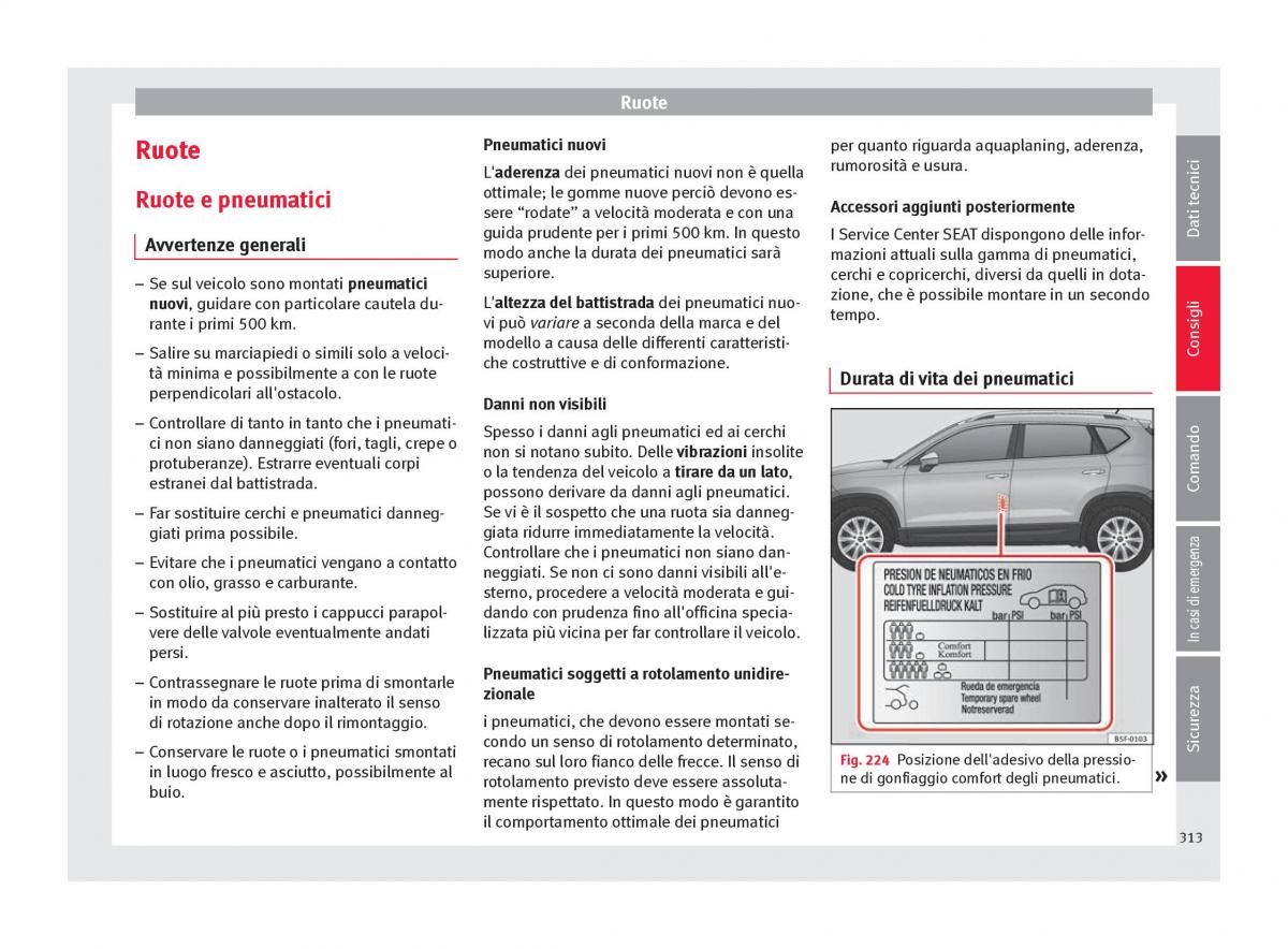 Seat Ateca manuale del proprietario / page 315