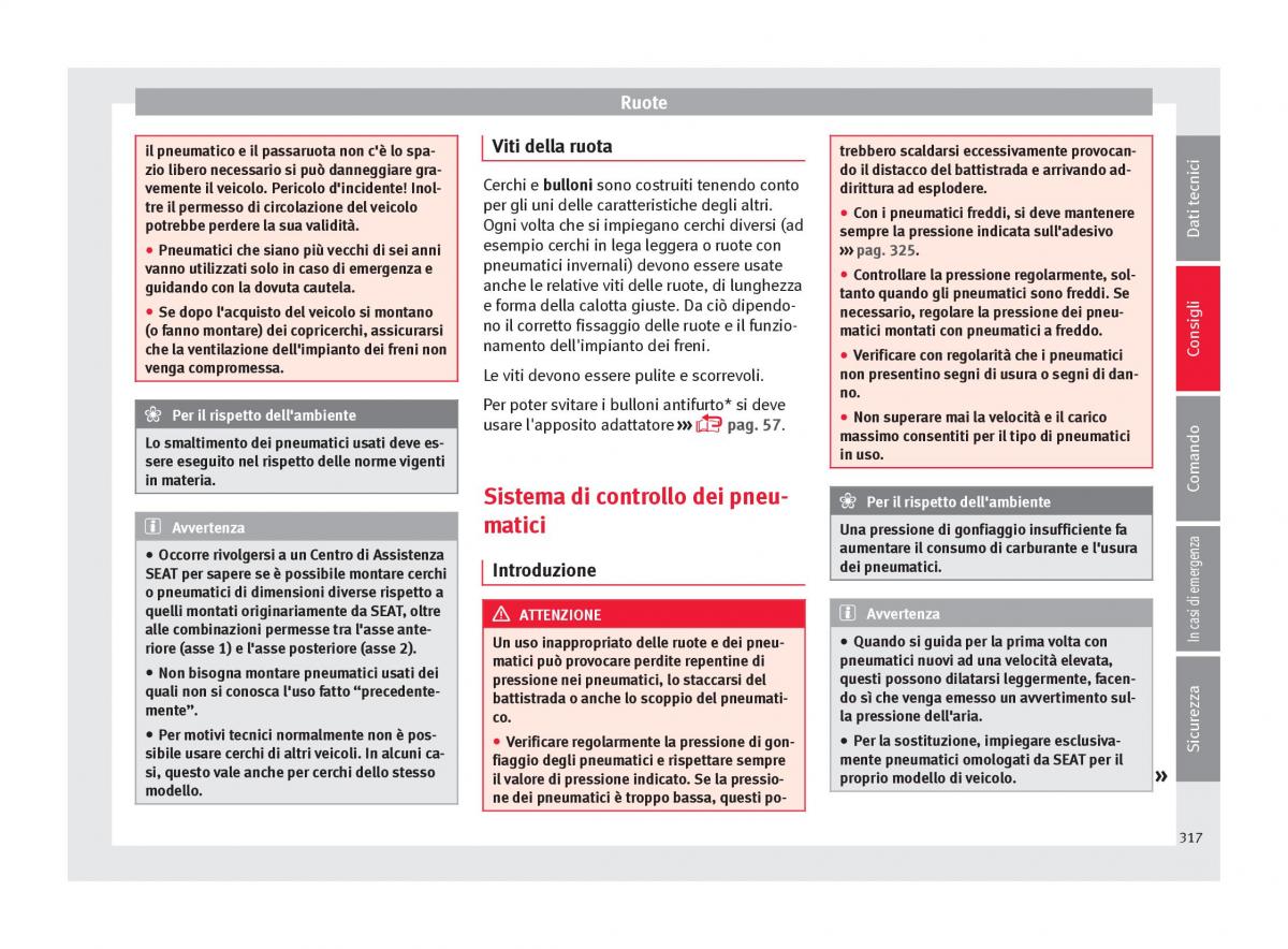 Seat Ateca manuale del proprietario / page 319