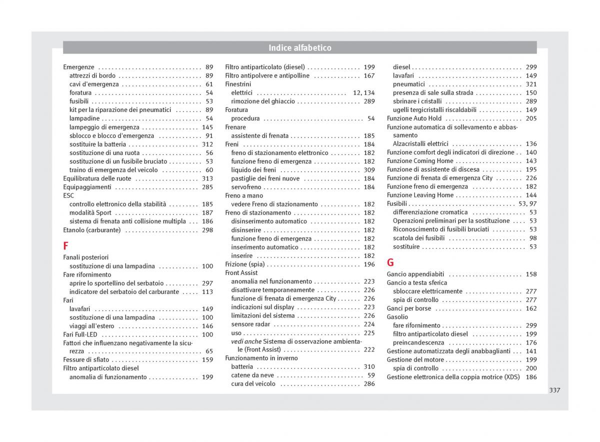 Seat Ateca manuale del proprietario / page 339