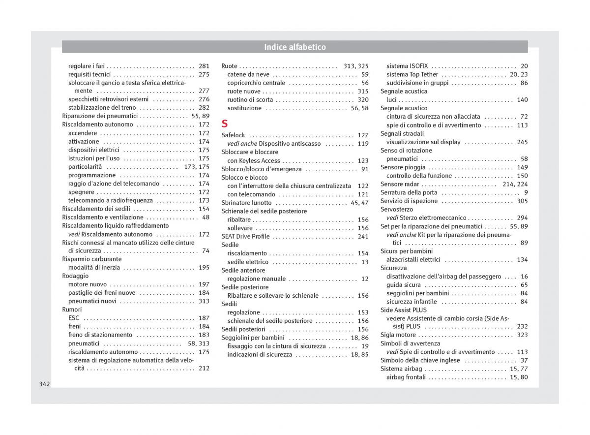 Seat Ateca manuale del proprietario / page 344