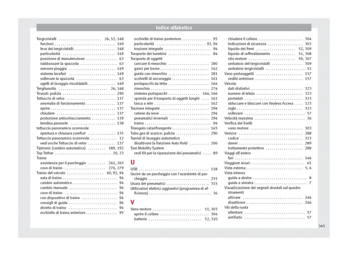 Seat Ateca manuale del proprietario / page 347