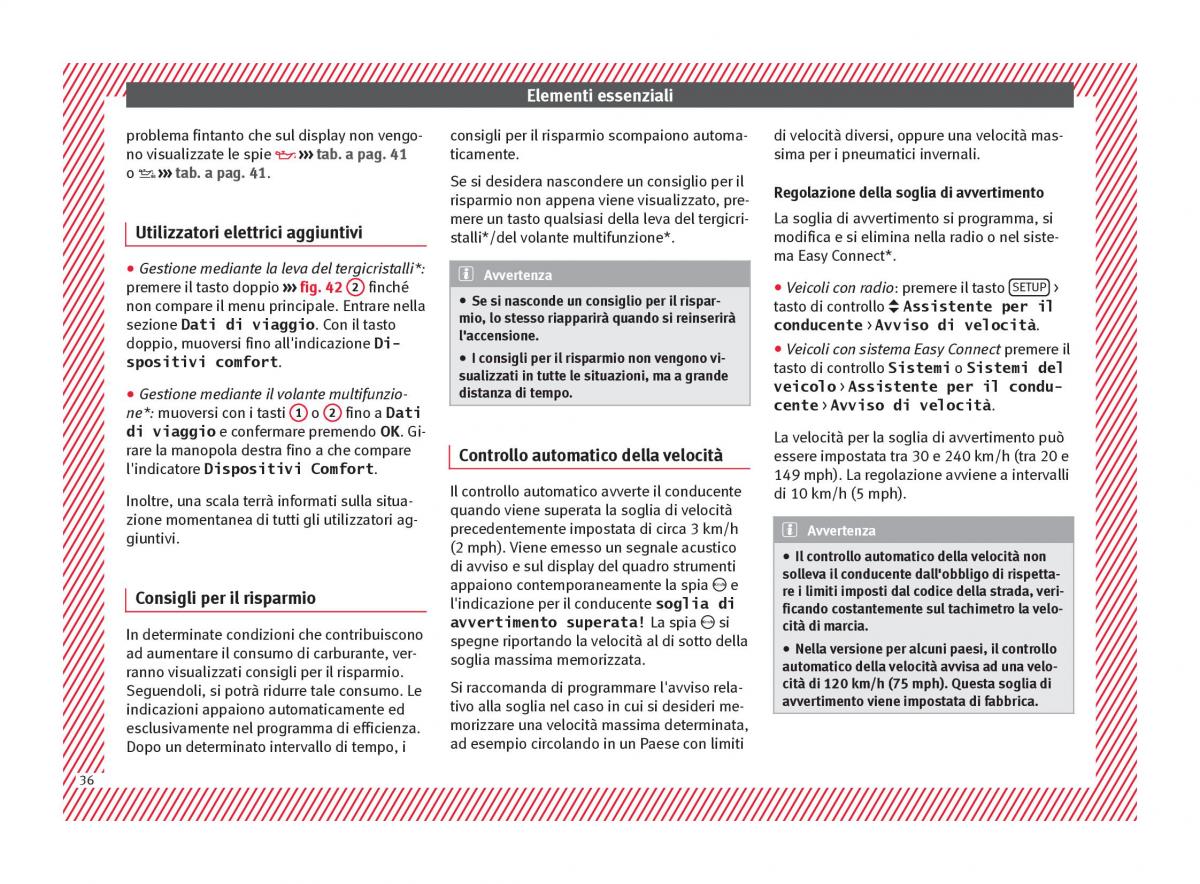 Seat Ateca manuale del proprietario / page 38