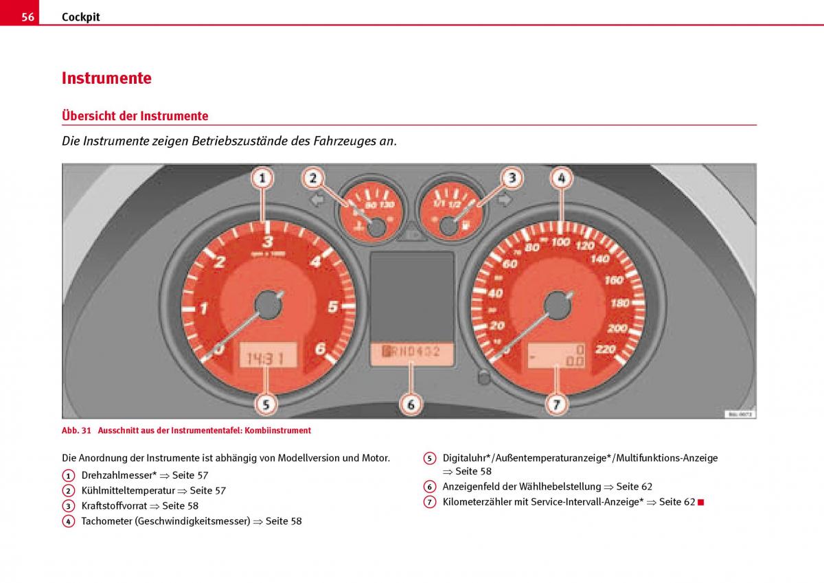 Seat Ibiza III 3 Handbuch / page 58