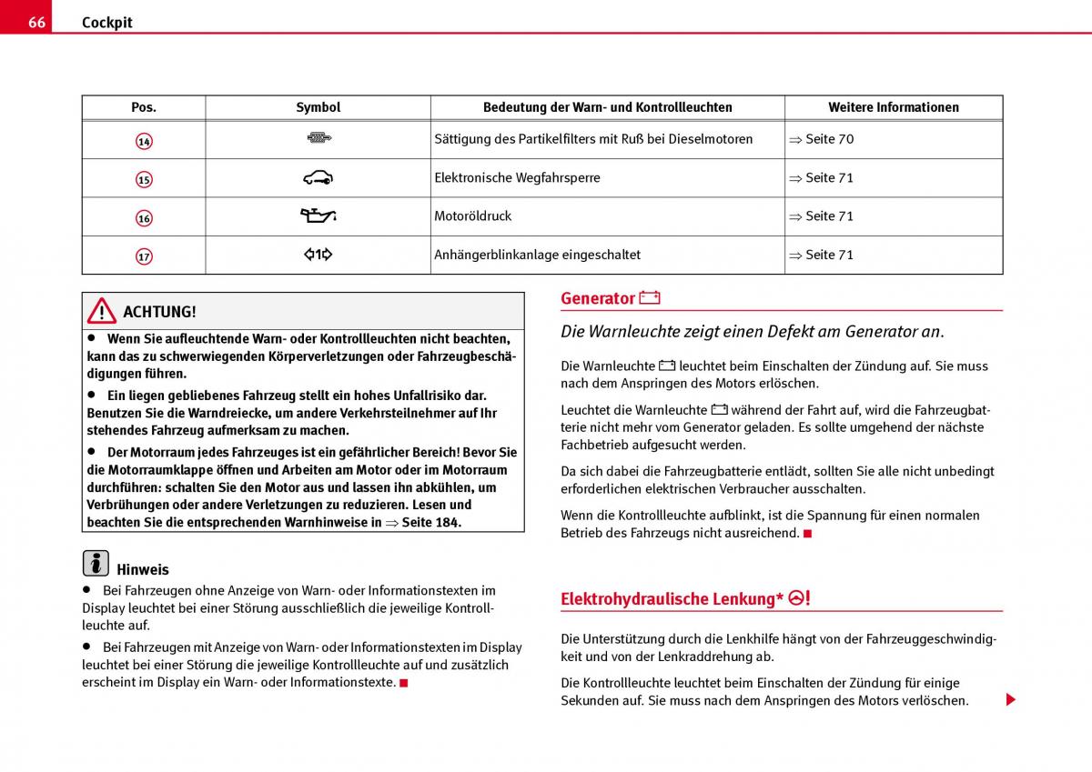 Seat Ibiza III 3 Handbuch / page 68