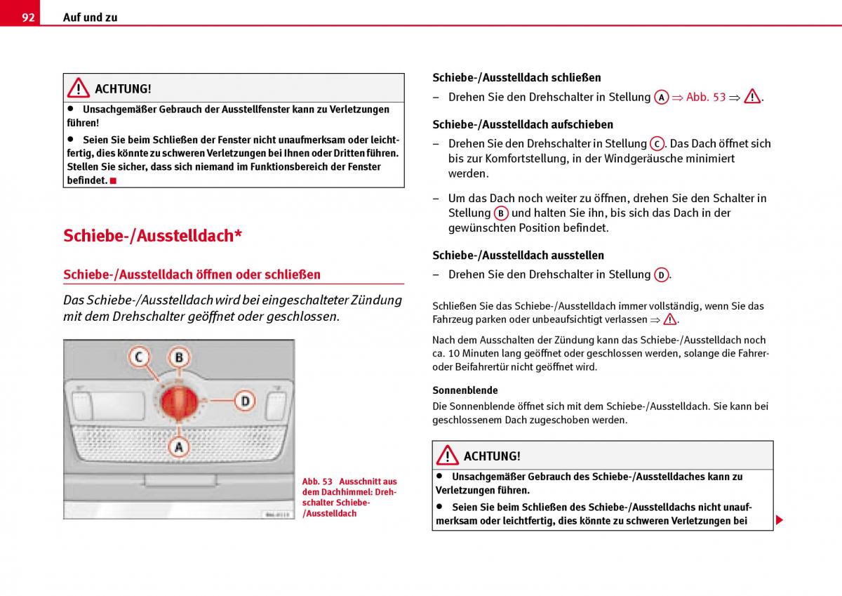 Seat Ibiza III 3 Handbuch / page 94