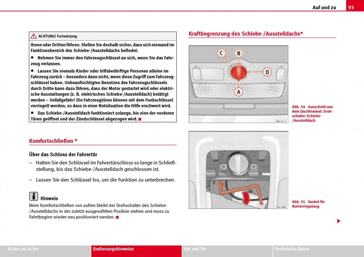 Seat Ibiza III 3 Handbuch / page 95