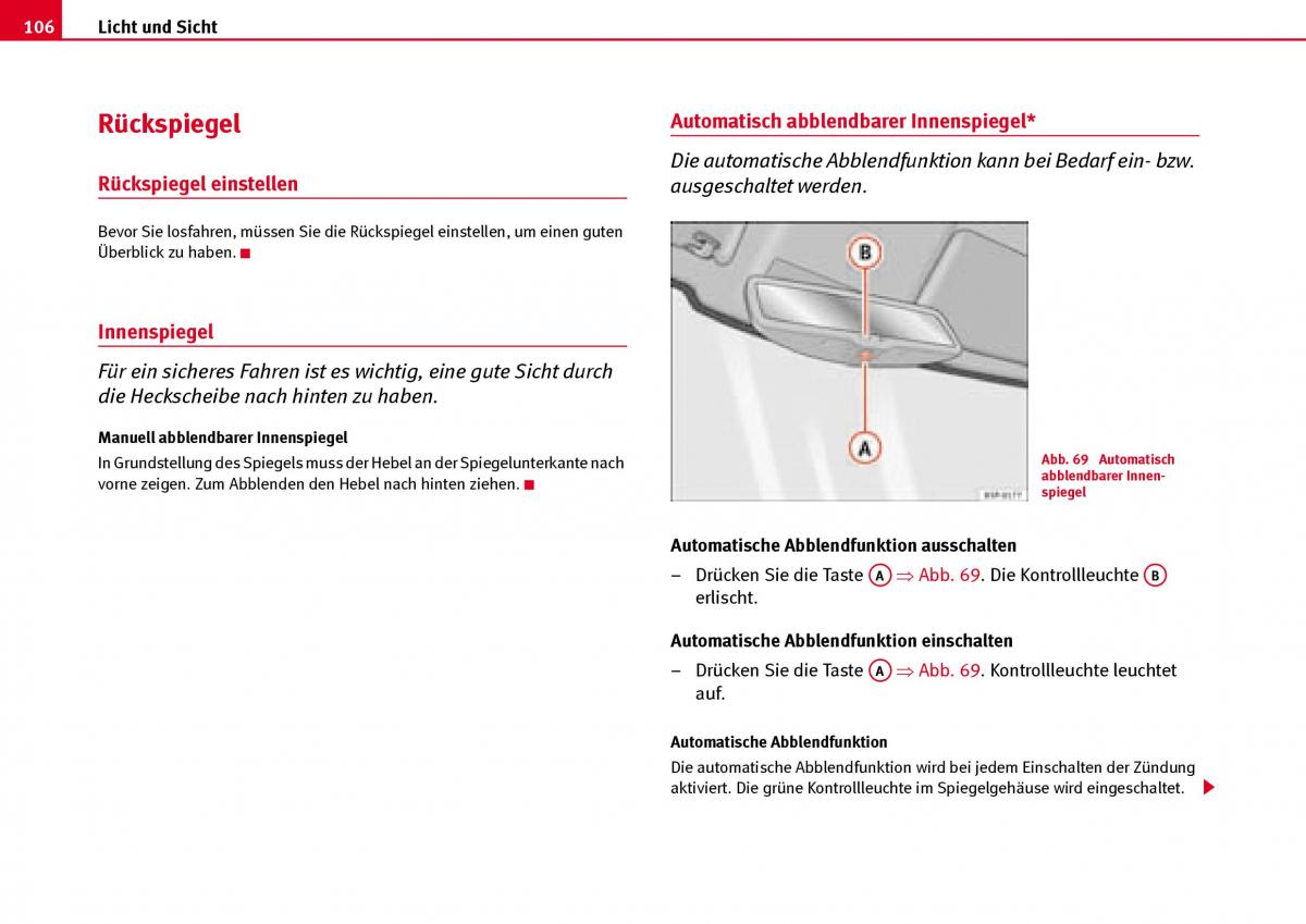 Seat Ibiza III 3 Handbuch / page 108