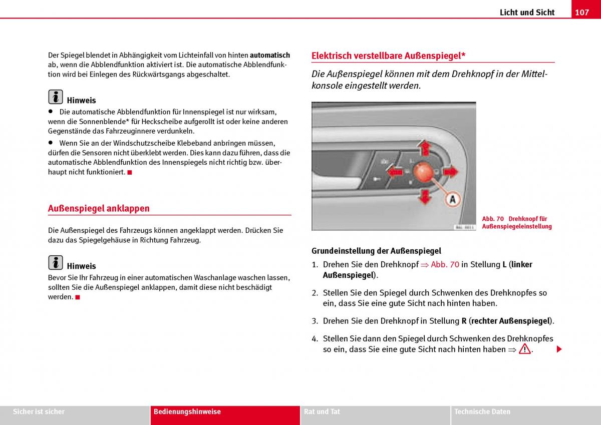 Seat Ibiza III 3 Handbuch / page 109