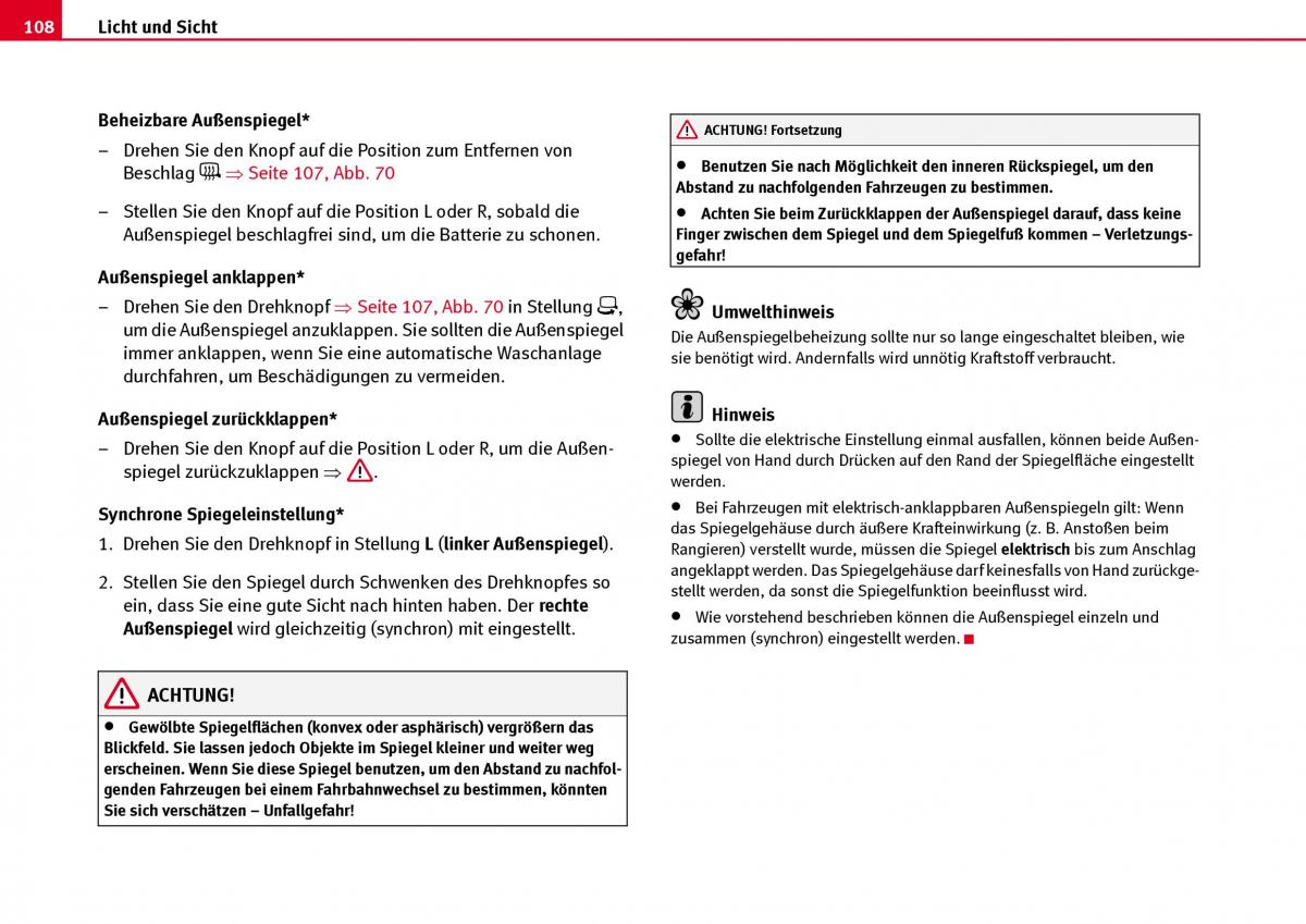 Seat Ibiza III 3 Handbuch / page 110