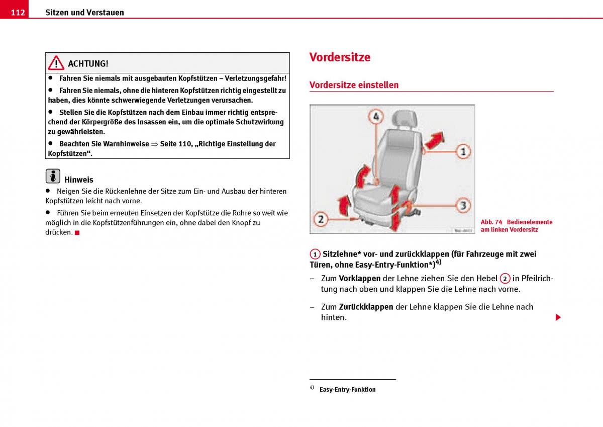 Seat Ibiza III 3 Handbuch / page 114