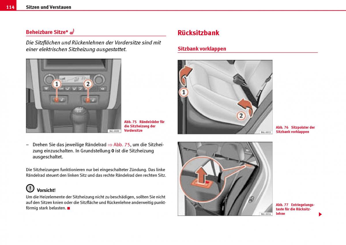 Seat Ibiza III 3 Handbuch / page 116