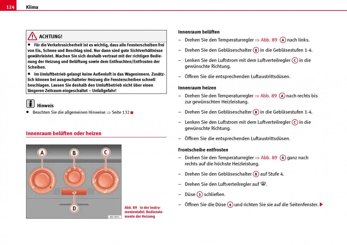 Seat Ibiza III 3 Handbuch / page 126